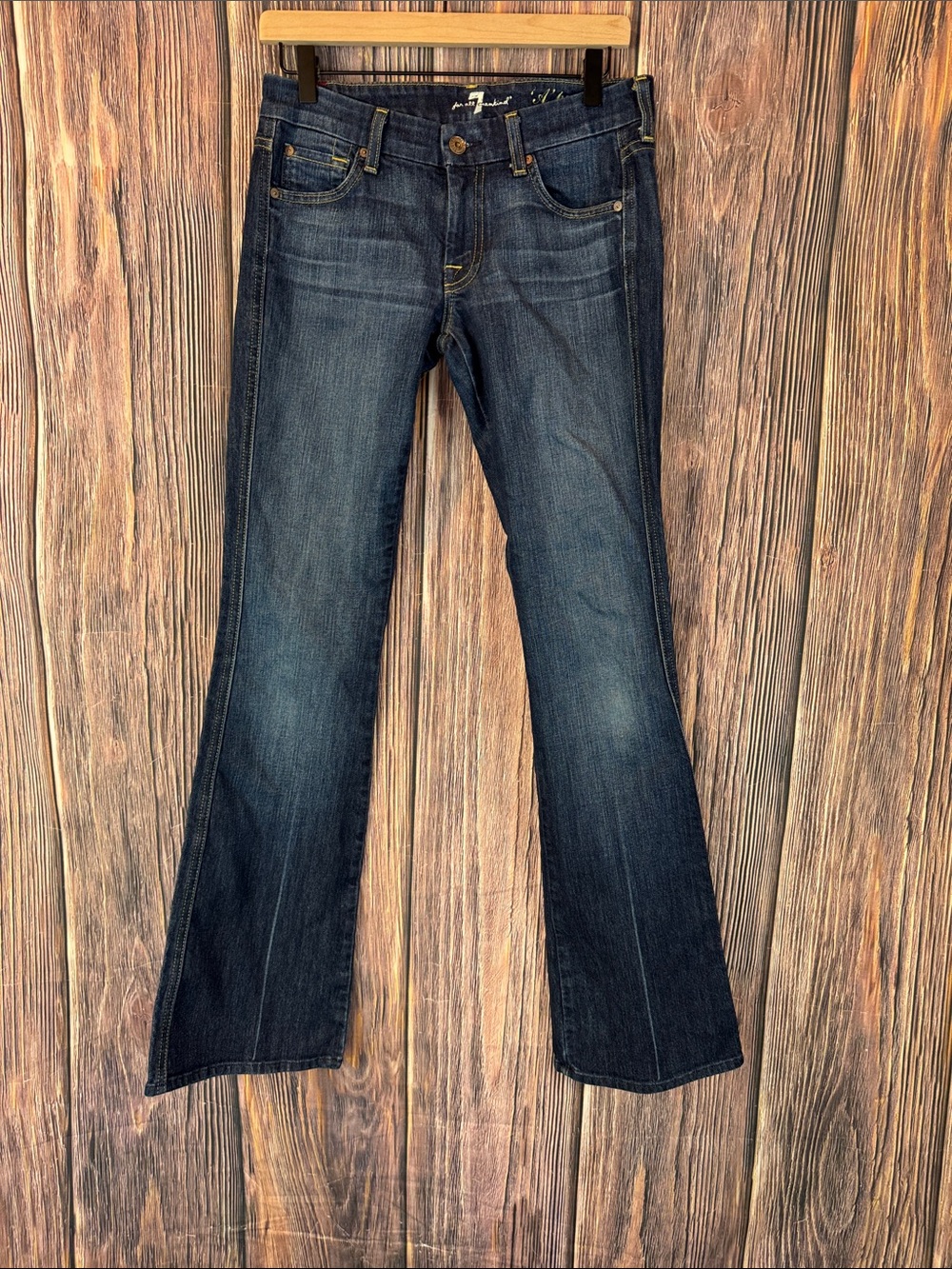 7 For All Mankind Dark Blue Flare Jeans